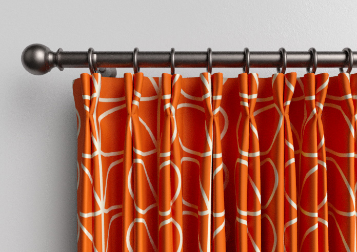 Orla Kiely Jumbo Linear Stem, Persimmon - Made to Measure Curtains - Image 10